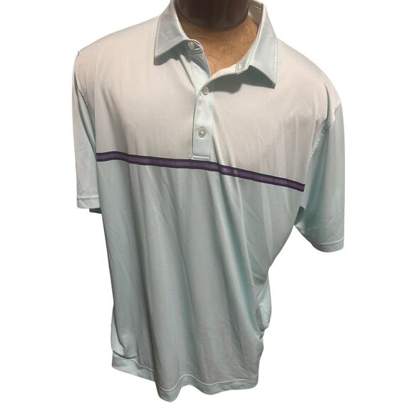 FootJoy Mens XXL Striped Short Sleeve Polo - Picture 1 of 7